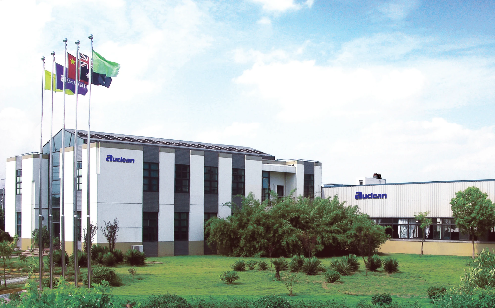 Auclean headquarters in Shanghai, 2002 to 2020, with 3,300 m² of factory floor area, since demolished. Manufacturing moved to Wuxi